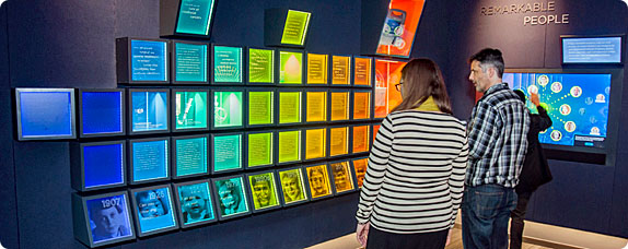 Visitors explore the Discovery Portal at Seattle Childrens Research Institute