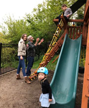 family at a playground