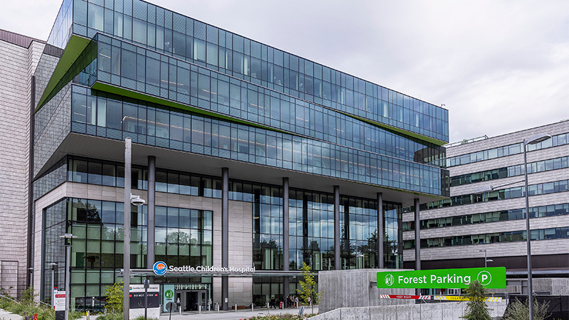 The Forest B building at the hospital campus.