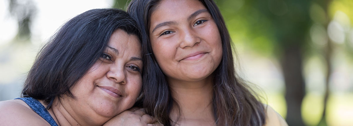 A mother and daughter