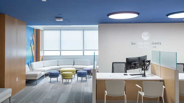 Lobby of Seattle Children's Overlake in Bellevue